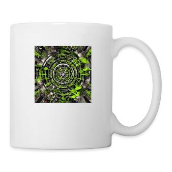 Abstrakte Ebenen aus Pflanzen - Tasse - Weiß - Rechts