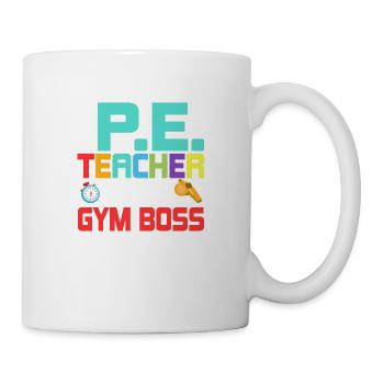 I'm The P.E. Teacher A.K.A. Gym Boss Physical Educ - Mug - white - Right