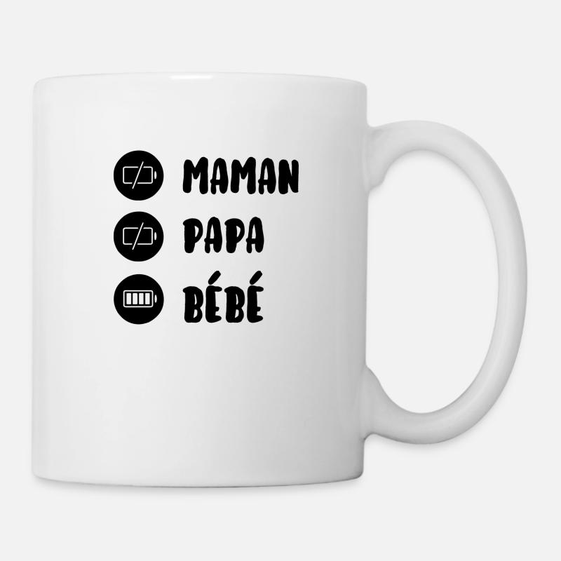 Maman papa bébé - Mug blanc - blanc