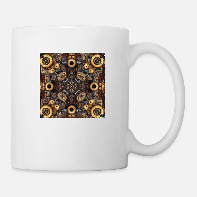 Steampunk Kaleidoskop - Tasse - Weiß