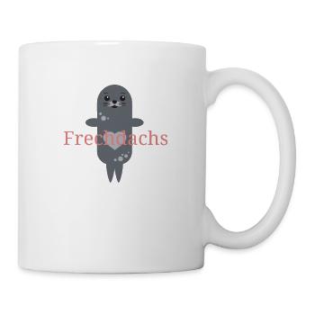 süße Babyrobbe Frechdachs - Tasse - Weiß - Rechts