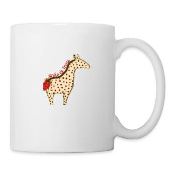 jirafa de fresa - Tasse - Weiß - Rechts