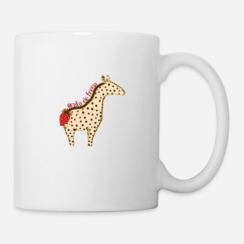 jirafa de fresa - Tasse - Weiß