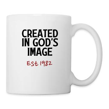 Créé à l’image de Dieu est 1982 - Mug blanc - blanc - Droite