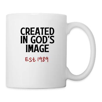 Created in God's Image Est 1989 - Mug - white - Right