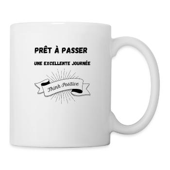 Positive T-shirt - Mug blanc - blanc - Droite