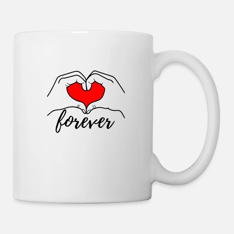 Love forever - Tasse - Weiß