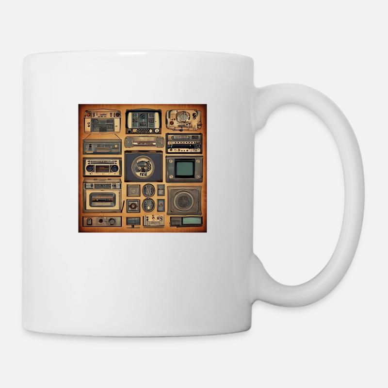 Rétro électronique style années 80 - Mug blanc - blanc