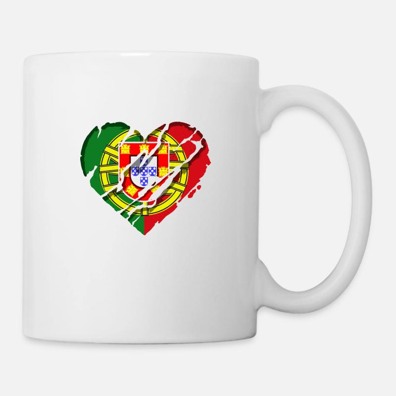 Portugal Drapeau utilisé Look Drapeau portugais - Mug blanc - blanc