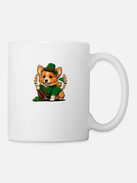 Leprechaun Corgi - Tasse - Weiß