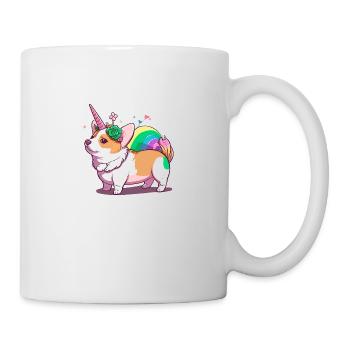 Licorne Corgi - Mug blanc - blanc - Droite