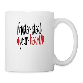 Monsieur vole votre cœur - Mug blanc - blanc - Droite