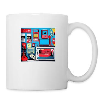 80s Style Retro Room - Mug - white - Right