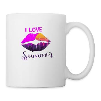 Summer surf miami beach paradise 80s retro 90s - Mug blanc - blanc - Droite
