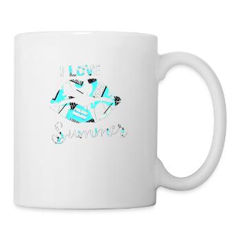 Summer surf miami beach paradise 80s retro 90s - Mug blanc - blanc - Droite