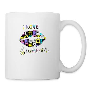 Summer surf miami beach paradise 80s retro 90s - Mug blanc - blanc - Droite