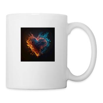 Coeur de fumée - Mug blanc - blanc - Droite