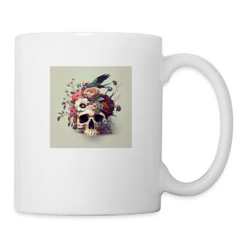 Flowery Skull - Mug - white - Right