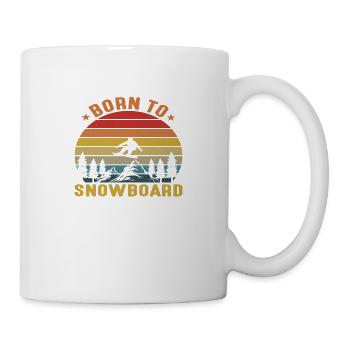Born to Snowboard - Tasse - Weiß - Rechts