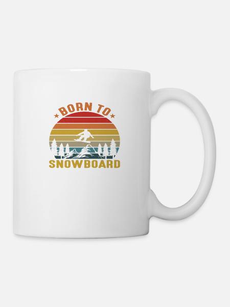 Born to Snowboard - Tasse - Weiß