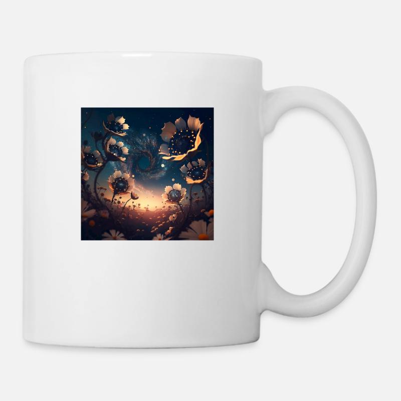 fleurs de science fiction - Mug blanc - blanc