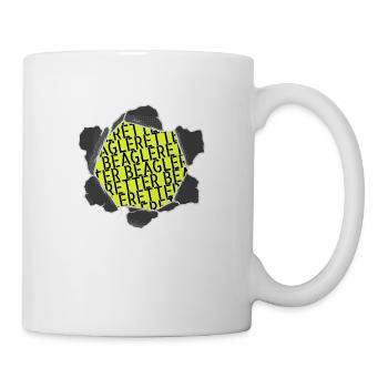 gift idea fun dog lovers dog breed animal - Mug - white - Right