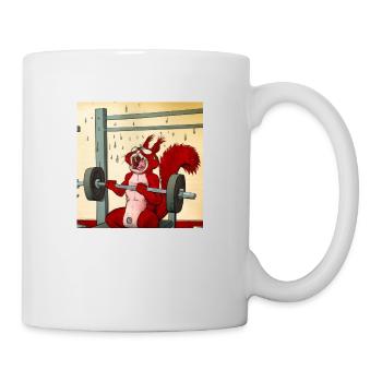 SQRRLD - Squirrel's Bench Press Accident 05 - Tasse - Weiß - Rechts