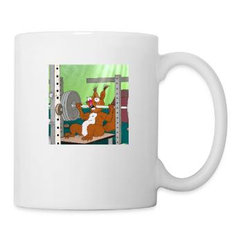 SQRRLD - Squirrel's Bench Press Accident - Tasse - Weiß - Rechts