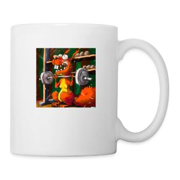 SQRRLD - Squirrel's Bench Press Accident 04 - Tasse - Weiß - Rechts