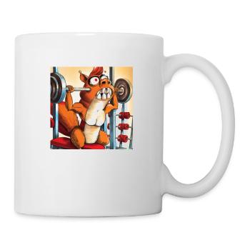 SQRRLD - Squirrel's Bench Press Accident 02 - Tasse - Weiß - Rechts