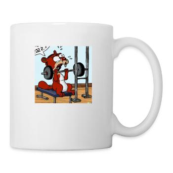 SQRRLD - Squirrel's Bench Press Accident 03 - Tasse - Weiß - Rechts