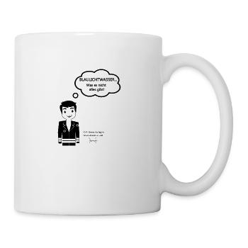 Das berühmt berüchtigte Blaulichtwasser - Tasse - Weiß - Rechts