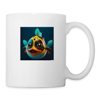3D of a cute tropical fish digital art - Mug - white - Right