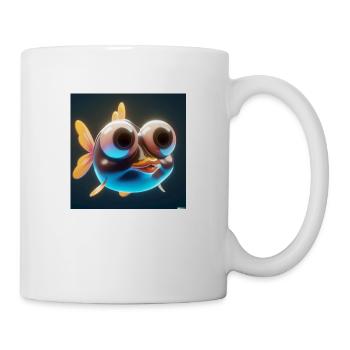 3D mignon poisson tropical art numérique - Mug blanc - blanc - Droite