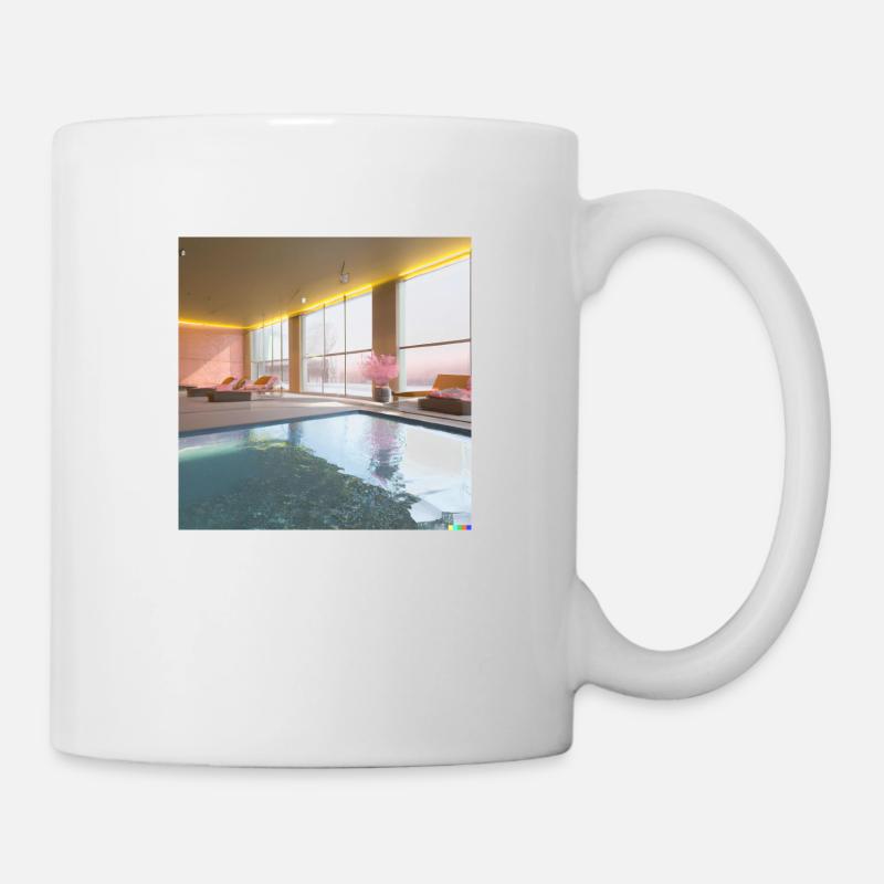 Ein sonnendurchfluteter Lounge-Bereich art 2 - Tasse - Weiß