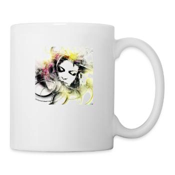 Art numérique mystique fantôme blanc - Mug blanc - blanc - Droite