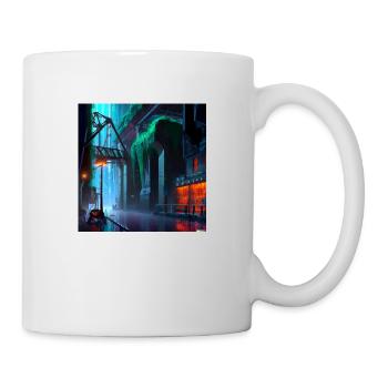 La ville dans le futur : l’art numérique - Mug blanc - blanc - Droite