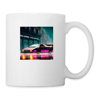 Synthwave Sport Auto art numérique - Mug blanc - blanc - Droite