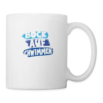 Bock auf Schwimmen Schwimmbad Wassersport - Tasse - Weiß - Rechts