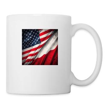 USA and Poland - Tasse - Weiß - Rechts