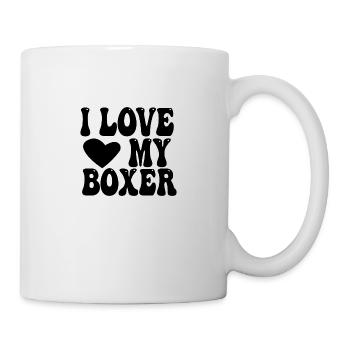 I love my Boxer - Tasse - Weiß - Rechts