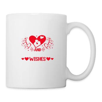 Love Kisses and Valentine Wishes - Tasse - Weiß - Rechts