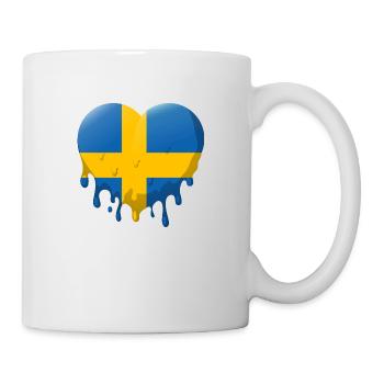 Schweden Flagge Skandinavien Schwedische Fahne - Tasse - Weiß - Rechts