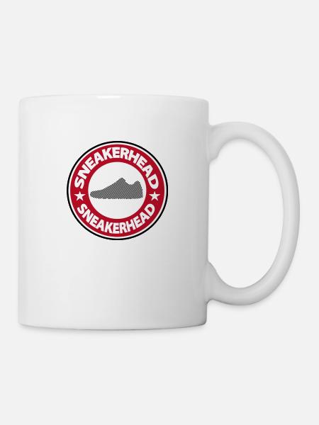 Sneaker Head Logo - Tasse - Weiß