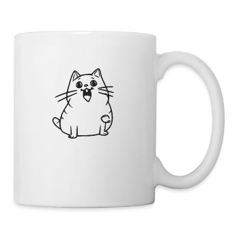 Doulo die glückliche Katze - Tasse - Weiß - Rechts