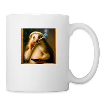 Chilling hedgehog - Mug - white - Right