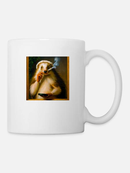 Chillender Igel - Tasse - Weiß