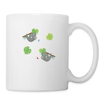 Faultiere - Tasse - Weiß - Rechts