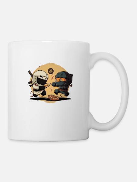 Fighting Ninjas - Tasse - Weiß