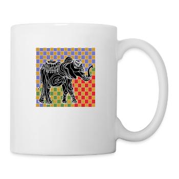 Éléphant - Mug blanc - blanc - Droite